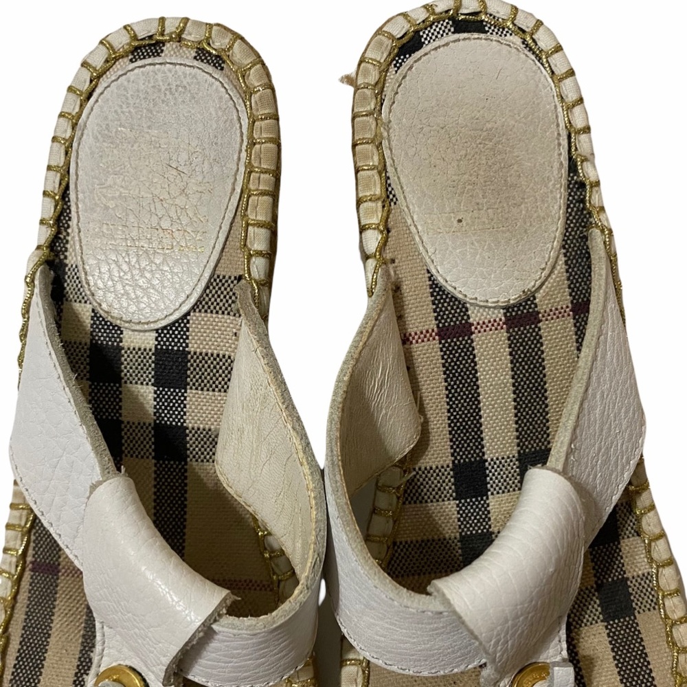 Burberry Nova Check Espadrille Wedge Thong Sandal - Picture 6 of 11
